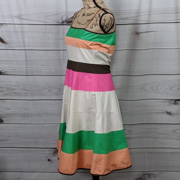 NWT HAPPY WOMAN Multicolor Wide Stripe Dress - Picture 3 of 12
